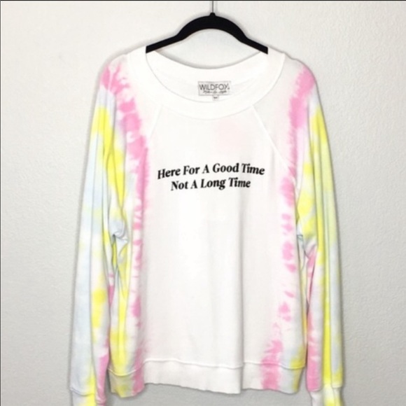 wildfox here good time not long time sweatshirt - Picture 1 of 1